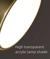 Rond Porche Hall Lumières Chambre Nordique En Laiton Moderne Simple Led Couloir Cuivre Plafonnier