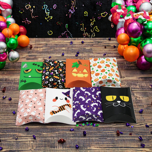 Đa Thiết Kế Hỗn Hợp Halloween Đảng Favour Gói Quà Tặng Hộp Giấy Halloween Gối Hình Dạng Nhỏ Kẹo Điều Trị Hộp Giấy - Product Image 4