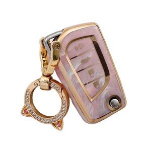 TPU Flip Car portachiavi compatibile <span class=keywords><strong>Toyota</strong></span> Aygo <span class=keywords><strong>Rav4</strong></span> Land Cruiser a 3 pulsanti portachiavi portachiavi senza chiave telecomando portachiavi portachiavi - Product Image 1