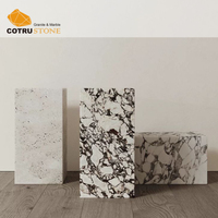 Table basse en pierre Future Stone, socle bas, marbre, salon, luxe, naturel, personnalisé, table d'appoint en calacatta viola