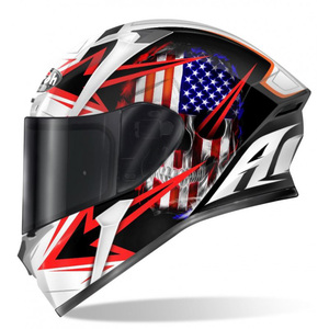 Casco Integrale Airoh Bianco Blu Rosso XL in Termoplastica per Moto - Product Image 1