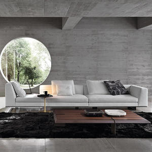 イタリアのモジュラー断面ソファセットコーナーソファソファオレンジL字型ソファ3人掛けモダンソファ - Product Image 6