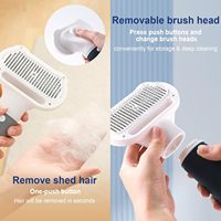Sèche-cheveux 3-en-1 pour chiens et chats, portable, avec protection contre la surchauffe, température réglable, brosse lissante pour chiens de petite/moyenne taille