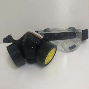 Masker karet Respirator dengan kacamata, kemasan karton Filter ganda Anti debu semprot Anti berbahaya <span class=keywords><strong>Gas</strong></span> kimia masker mascarilla - Product Image 5
