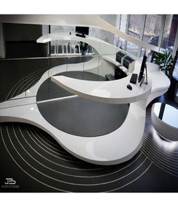 Boutique cadena tienda moderna empresa <span class=keywords><strong>recepcionista</strong></span> diseño superficie sólida gran mostrador <span class=keywords><strong>de</strong></span> recepción - Product Image 1