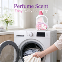 Liquide lessive personnalisable en marque blanche 2kg, parfum rose et camélia, soin doux pour les vêtements à domicile, prêt à être expédié