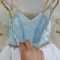 BT2607231002 Livraison rapide, costumes de danse espagnole pour enfants, filles, femmes, adultes, tutu bleu romantique pour la danse classique