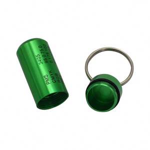 Impresión de logotipo personalizado impermeable, mini pastillero de cápsula de aleación de aluminio Pastillero con llavero/ - Product Image 5