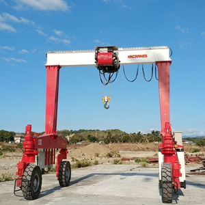 Mobile Yard Hoist 10 Ton 20 Ton 50 Ton Electric Mobile Rubber Tire Gantry <b>Crane</b> - Product Image 1