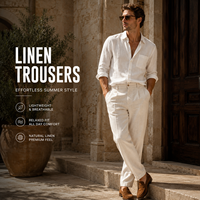 Pantalon en lin premium pour homme, coupe décontractée, jambe droite, pantalon décontracté d'été pour la plage, les vacances et le quotidien