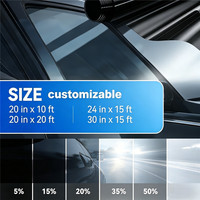Película de Tinte para Ventanas de Auto de Cerámica Nano de Calidad Estadounidense Personalizada para Parabrisas Delantero, Rollo de Tinte para Ventanas Interiores de Auto con Autoreparación