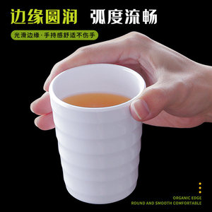 Vasos de Melamina Blancos para Bebidas, Uso Comercial en Restaurantes y Hoteles, Resistentes a Roturas, Diseño Minimalista, Sin Tapa - Product Image 4