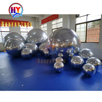Ballons gonflables en PVC brillant effet miroir argenté 0,6M 0,8M 1,2M 2,0M, sphères géantes pour la décoration des centres commerciaux