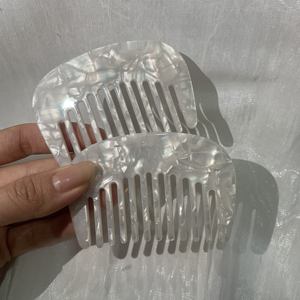 Kinling OEM Hot Selling Koreaanse INS Retro Textuur Acetaat Plaat Haarstyling Kam Mini Klein Simpele Franse Haarkam Vrouwelijk - Product Image 5