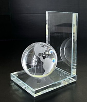 Nouveaux produits Support de livre de serre-livres en verre cristal coloré unique avec design Globe