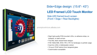 Écran de jeu LED double face à éclairage périphérique, écran LCD ultra-fin encadré, moniteur d'affichage de table, machine de jeu d'adresse