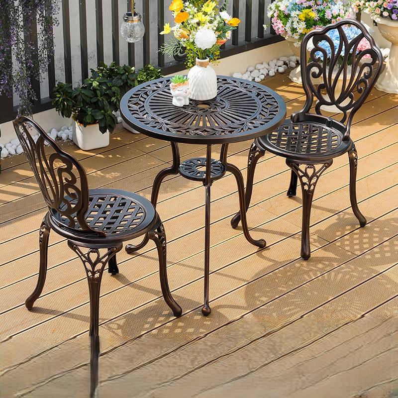 ยี่ลี่ ถอดเก้าอี้ 2 ตัว + โต๊ะกลมไม้มะกอก 60 ตัว