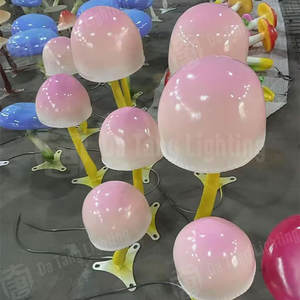 Luz decorativa suave en forma de hongo con resina pintada a mano para decoración de jardín y paisaje al aire libre. - Product Image 6