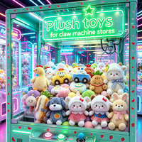 Prix d'usine – Peluches mixtes de 8 pouces, douces, mignonnes, de dessin animé, en gros, pour machines à griffes et prix de loterie