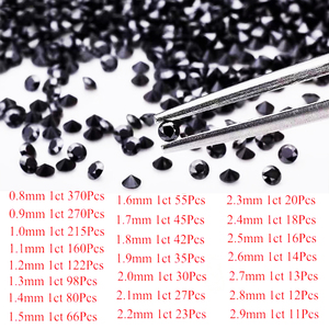 Atacado de Fabricantes GRA Melee Pedra Solta Diamante Preto <span class=keywords><strong>Moissanite</strong></span> 1ct para Joias DIY - Product Image 3