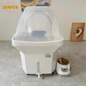 Siman basso prezzo Beauty Moving Head Spa attrezzature Shampoo lavabo <span class=keywords><strong>parrucchiere</strong></span> mobili per parrucchieri uso con poggiatesta in Silicone - Product Image 6