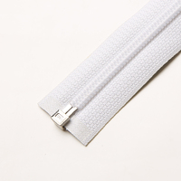 SBS # 7 Fermetures éclair invisibles en nylon à extrémité ouverte, à dents transparentes, avec ruban argenté effet brillant liquide, 20 cm, certifiées ISO9001, pour la mode futuriste et les tenues de scène