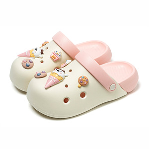 Pantoufles souples pour femmes, sabots épais en EVA, bout rond, 3 cm d'épaisseur, antidérapants, sandales de plage, couleurs bonbon, toutes saisons, confortables pour la marche - Product Image 3