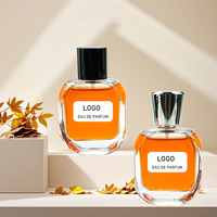 Hotsale Mignon Transparent Multiangulaire 50ml Carré Verre Vaporisateur Parfum Bouteille avec Boule Résine Caps