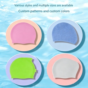 Gorro de Natación de Silicona de Grado Alimenticio Personalizado al por Mayor, Gorro de Natación de Silicona con Excelente Rendimiento Impermeable - Product Image 3