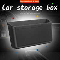 Boîte de rangement en plastique pour voiture, boîte de rangement adhésive et support de téléphone pour voiture