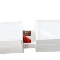 Luminaire de Bureau Suspendu Blanc Naturel 80W 4000k Forme Rectangulaire Suspendue Linkable Led