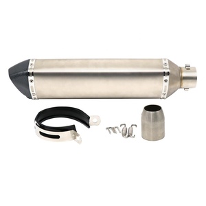 Dài 470mm nước chuyển phía sau Bìa thép không gỉ cơ thể ống xả <span class=keywords><strong>Muffler</strong></span> silenciador cho xe máy phổ quát - Product Image 4