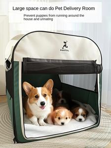 เต็นท์พับได้แบบพกพาสำหรับสุนัขพันธุ์ใหญ่ทนทานน้ำหนัก15กก. ปิดด้วยกระดุมพลาสติกสำหรับใช้ในบ้านสุนัขในฤดูหนาวเป็นมิตรกับสิ่งแวดล้อม - Product Image 4