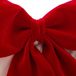 Christmas Large Tree Bows <b>Xmas</b> Hanging Ornament Burgundy Christmas Velvet Bows Party Front Door Wedding Decor - Product Image 4