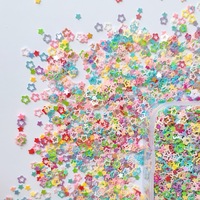 Vente en gros d'accessoires de bricolage colorés en vrac décoration d'ongles à paillettes en forme d'étoile de 4mm