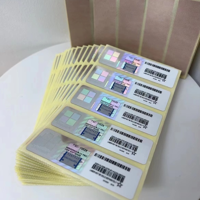 Windows 11 Pro Coa Sticker Global Online Activation(1 Pack= 10 Pcs) Lifetime Warranty