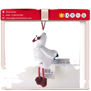 Juguete Promocional Personalizado, Cigüeña de Peluche con Colgador de Cuerda - Product Image 1