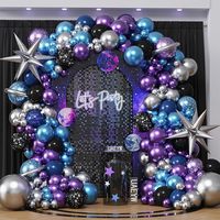 Kit d'arche de ballons spatiaux et guirlande de 144 pièces pour fêtes, fournisseur depuis 15 ans, vente en gros, décorations extérieures pour garçons, enfants et baby shower