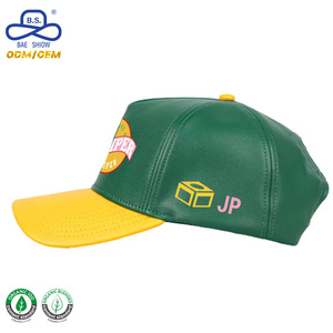 Berretti da Baseball in pelle a 5 pannelli personalizzati di nuova tendenza con Design colorato con chiusura a scatto regolabile per uomo e donna - Product Image 2