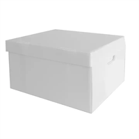 Boîte de rangement d'archives en carton ondulé extrudé PP de taille personnalisée A3 A4 avec service de découpe pour conteneur de bureau
