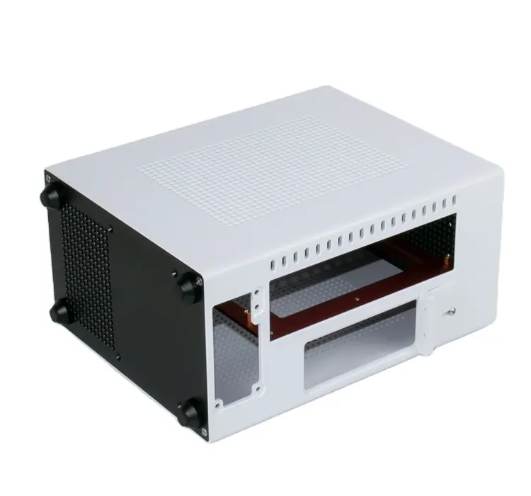 Custom White Aluminium Desktop Computer Spare Parts Mini Atx Computer PC Case USB Port