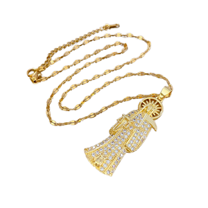 Sickle <span class=keywords><strong>God</strong></span> <span class=keywords><strong>Of</strong></span> <span class=keywords><strong>Death</strong></span> Collier en diamant complet Chaîne de collier en zircone polyvalente pour femme - Product Image 2