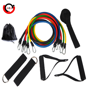Ensemble de bandes de résistance HEAVY DUTY 2 poignées en mousse, 2 sangles de <span class=keywords><strong>cheville</strong></span>, équipement d'exercice de tubes de fitness d'ancrage de porte - Product Image 3