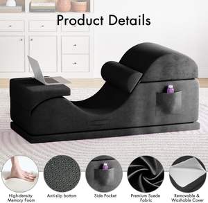 Novo Sofá Curvo Moderno Multifuncional para Casal, Cadeira de Yoga, Chaise Longue em Tecido S-Shaped para Compressão em Sala de Estar - Product Image 2