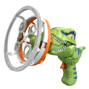 Pistola de Burbujas Gigante Eléctrica <span class=keywords><strong>2</strong></span> en 1 con Ventilador, Juguete de Dinosaurio para Niños, Regalo de Cumpleaños - Product Image 3
