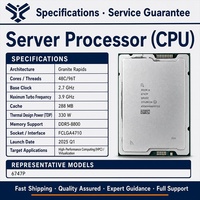 Processeur serveur Intel Xeon 6747P Granite Rapids 48 cœurs 96 threads 2,7 GHz FCLGA4710 288 Mo de cache L3 330 W HPC Virtualisation OEM