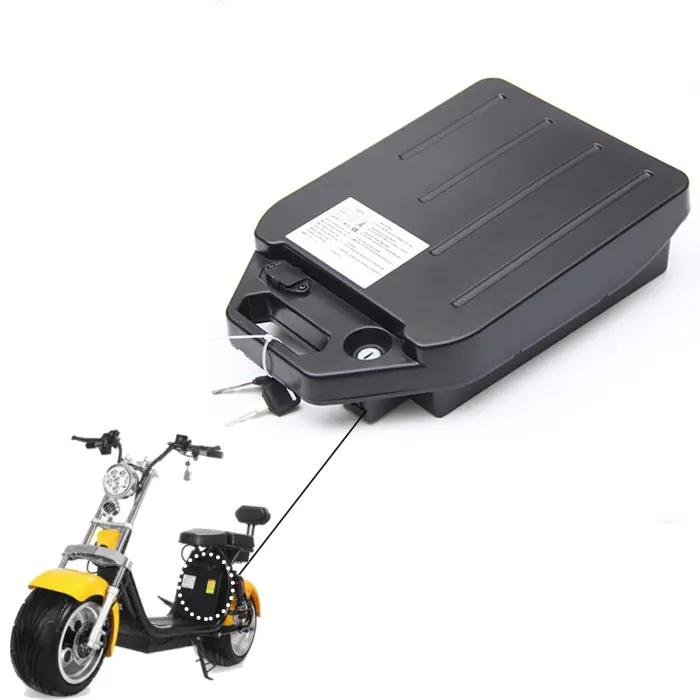 Şarj edilebilir 60v 12ah 20ah un38.3 citycoco elektrikli scooter için 1500w lityum li ion pil paketi