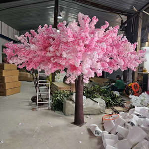 ต้นซากุระสีชมพูประดิษฐ์สไตล์โรแมนติก ใบไม้เสมือนจริงสำหรับตกแต่งงานแต่งงาน คริสต์มาส งานรับปริญญา-ใช้ได้ทั้งภายในและภายนอกอาคาร - Product Image 2