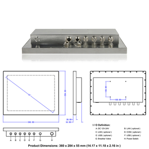 Endüstriyel dokunmatik Panel Pc endüstriyel All in One bilgisayar Washdown endüstriyel dokunmatik Panel Pc - Product Image 2