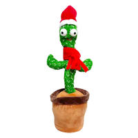 Jouet cactus électrique en peluche qui danse et chante avec fonction parlante, jouet en peluche en coton PP doux pour enfants